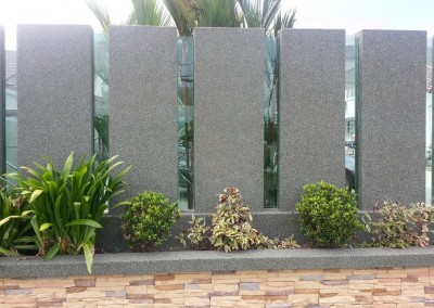 Pebble Wash Wall Fence Sabah