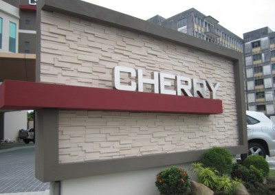 Stone Veneer Signage Wall